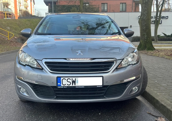 Peugeot 308 cena 27700 przebieg: 245000, rok produkcji 2014 z Brusy małe 436